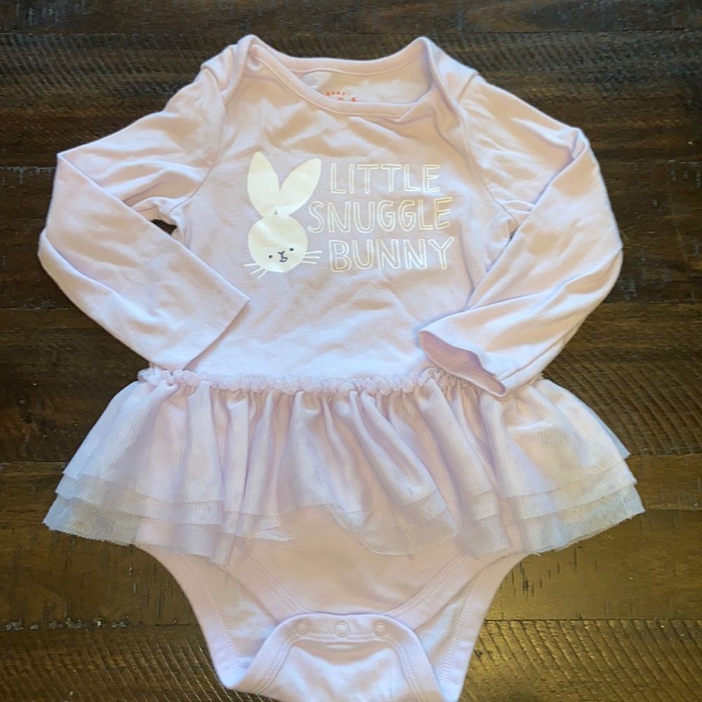 Easter bunny tulle skirt onesie